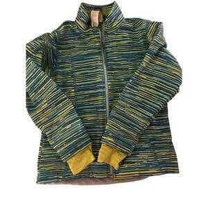 LLBEAN green stripe jacket size 6-7